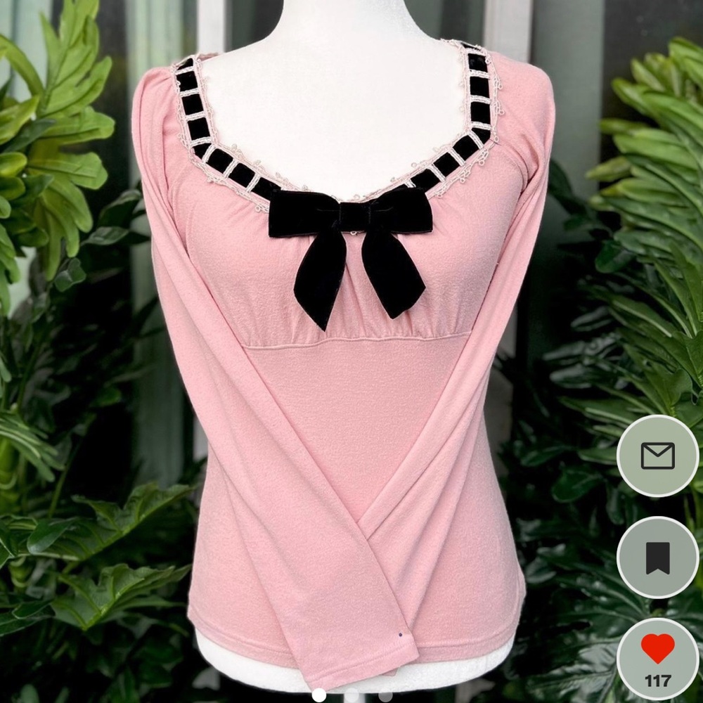 pink coquette top